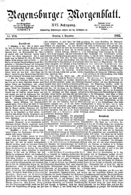 Regensburger Morgenblatt Sonntag 6. Dezember 1863