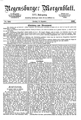 Regensburger Morgenblatt Dienstag 22. Dezember 1863