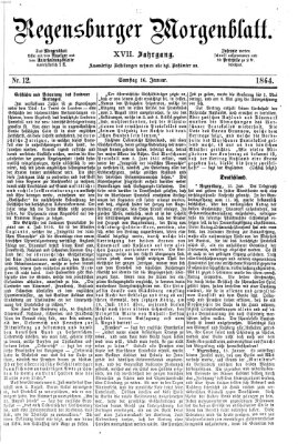 Regensburger Morgenblatt Samstag 16. Januar 1864