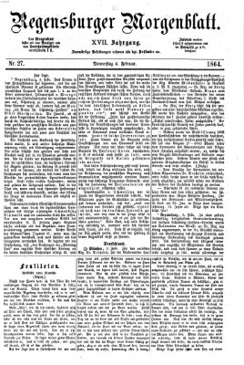 Regensburger Morgenblatt Donnerstag 4. Februar 1864