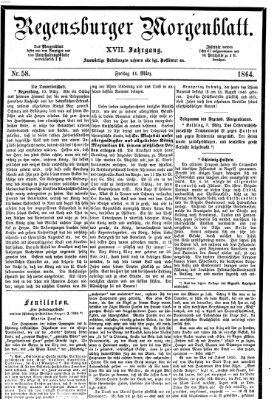 Regensburger Morgenblatt Freitag 11. März 1864