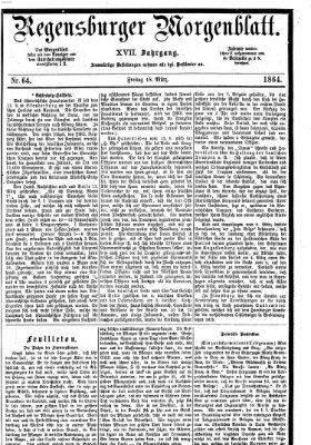 Regensburger Morgenblatt Freitag 18. März 1864