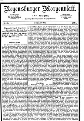 Regensburger Morgenblatt Samstag 19. März 1864