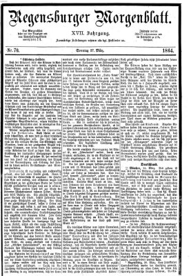 Regensburger Morgenblatt Sonntag 27. März 1864