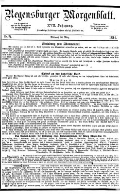 Regensburger Morgenblatt Mittwoch 30. März 1864