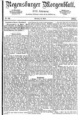 Regensburger Morgenblatt Sonntag 10. April 1864