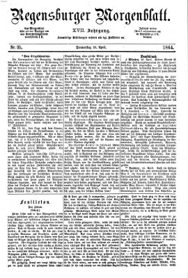 Regensburger Morgenblatt Donnerstag 28. April 1864