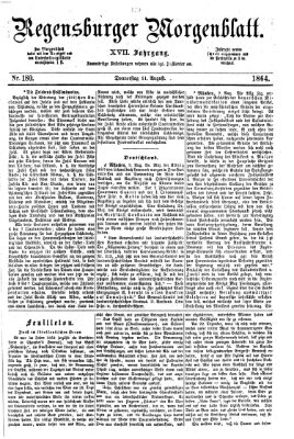 Regensburger Morgenblatt Donnerstag 11. August 1864