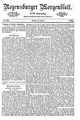 Regensburger Morgenblatt Samstag 27. August 1864