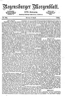 Regensburger Morgenblatt Sonntag 28. August 1864