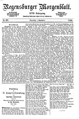 Regensburger Morgenblatt Donnerstag 1. September 1864