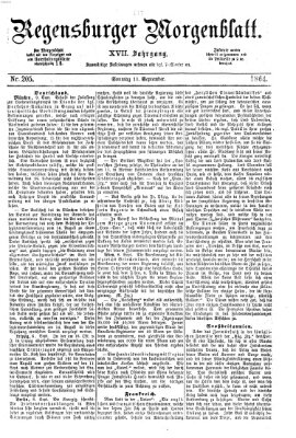 Regensburger Morgenblatt Sonntag 11. September 1864