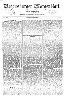 Regensburger Morgenblatt Sonntag 18. September 1864