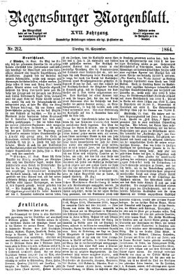 Regensburger Morgenblatt Dienstag 20. September 1864