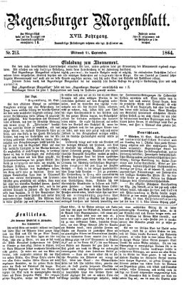 Regensburger Morgenblatt Mittwoch 21. September 1864