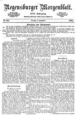 Regensburger Morgenblatt Dienstag 27. September 1864