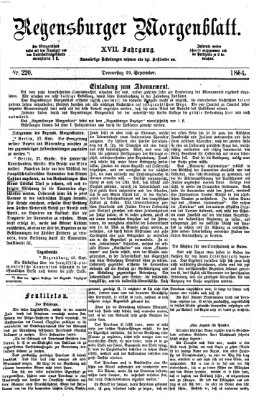 Regensburger Morgenblatt Donnerstag 29. September 1864