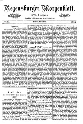 Regensburger Morgenblatt Mittwoch 12. Oktober 1864