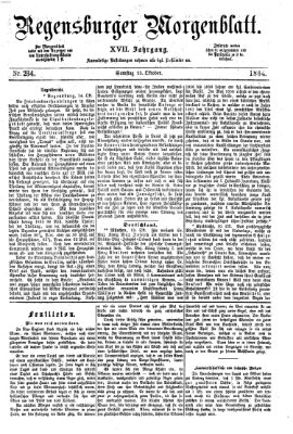 Regensburger Morgenblatt Samstag 15. Oktober 1864