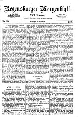 Regensburger Morgenblatt Donnerstag 10. November 1864
