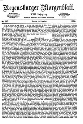 Regensburger Morgenblatt Sonntag 18. Dezember 1864