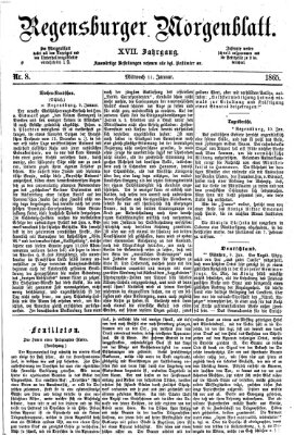 Regensburger Morgenblatt Mittwoch 11. Januar 1865