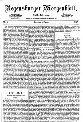 Regensburger Morgenblatt Donnerstag 12. Januar 1865