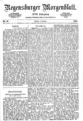 Regensburger Morgenblatt Freitag 13. Januar 1865