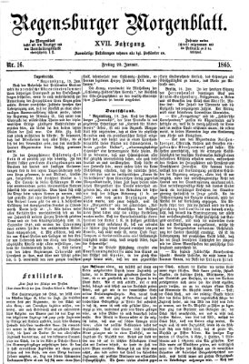 Regensburger Morgenblatt Freitag 20. Januar 1865