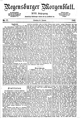 Regensburger Morgenblatt Samstag 21. Januar 1865