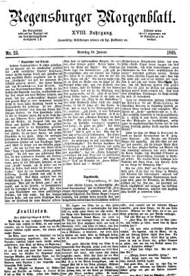 Regensburger Morgenblatt Samstag 28. Januar 1865