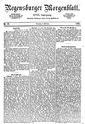 Regensburger Morgenblatt Sonntag 5. Februar 1865
