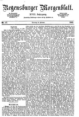 Regensburger Morgenblatt Sonntag 26. Februar 1865