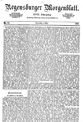 Regensburger Morgenblatt Donnerstag 2. März 1865