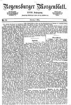 Regensburger Morgenblatt Sonntag 5. März 1865