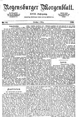 Regensburger Morgenblatt Dienstag 7. März 1865