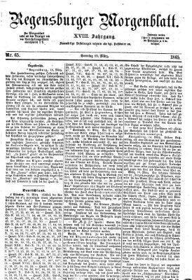 Regensburger Morgenblatt Sonntag 19. März 1865