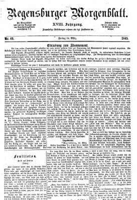 Regensburger Morgenblatt Freitag 24. März 1865