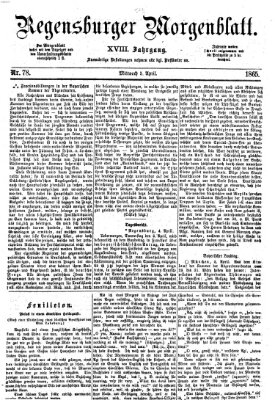 Regensburger Morgenblatt Mittwoch 5. April 1865