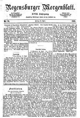 Regensburger Morgenblatt Freitag 28. April 1865