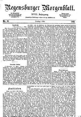 Regensburger Morgenblatt Dienstag 2. Mai 1865