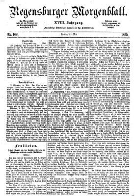 Regensburger Morgenblatt Freitag 12. Mai 1865