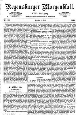 Regensburger Morgenblatt Dienstag 16. Mai 1865