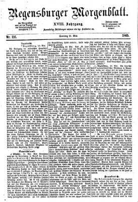 Regensburger Morgenblatt Sonntag 21. Mai 1865