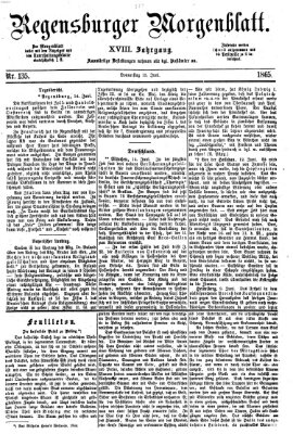 Regensburger Morgenblatt Donnerstag 15. Juni 1865