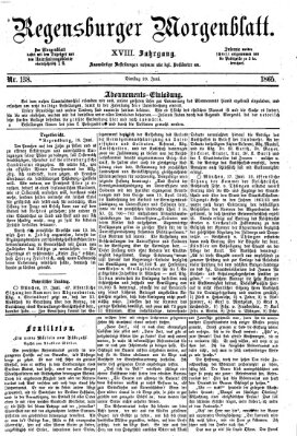 Regensburger Morgenblatt Dienstag 20. Juni 1865