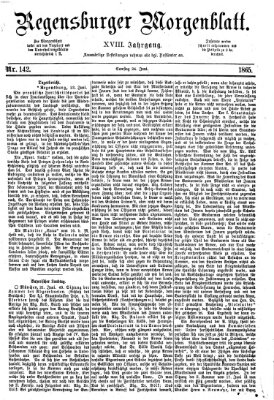 Regensburger Morgenblatt Samstag 24. Juni 1865