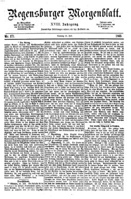 Regensburger Morgenblatt Sonntag 30. Juli 1865