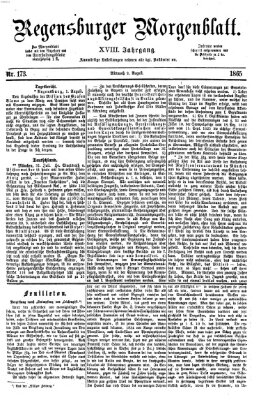 Regensburger Morgenblatt Mittwoch 2. August 1865