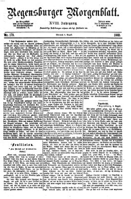 Regensburger Morgenblatt Mittwoch 9. August 1865